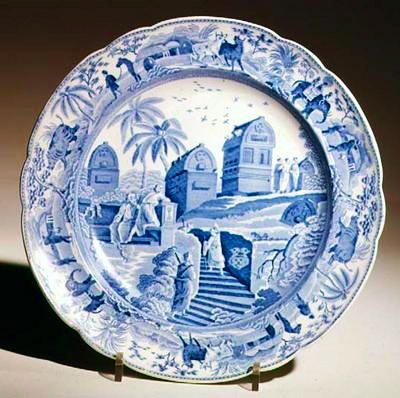 Rogers Blue and White Plate by English School